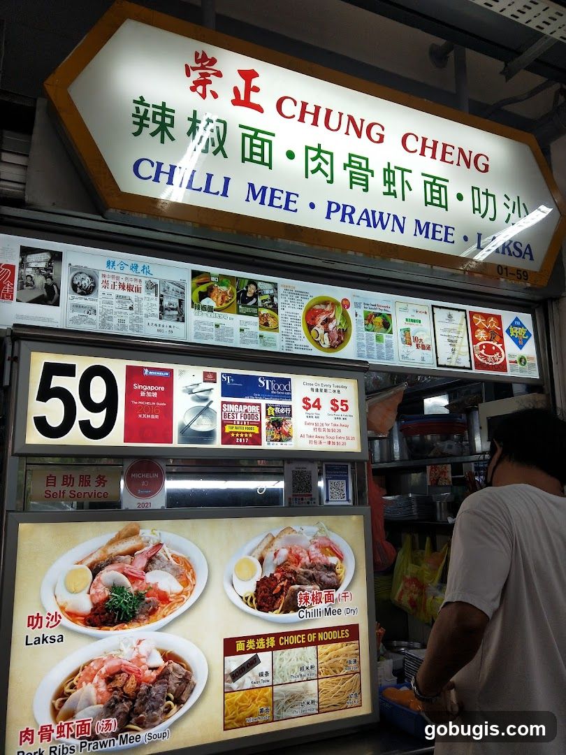 Chung Cheng Chilli Mee, Prawn Mee, Laksa