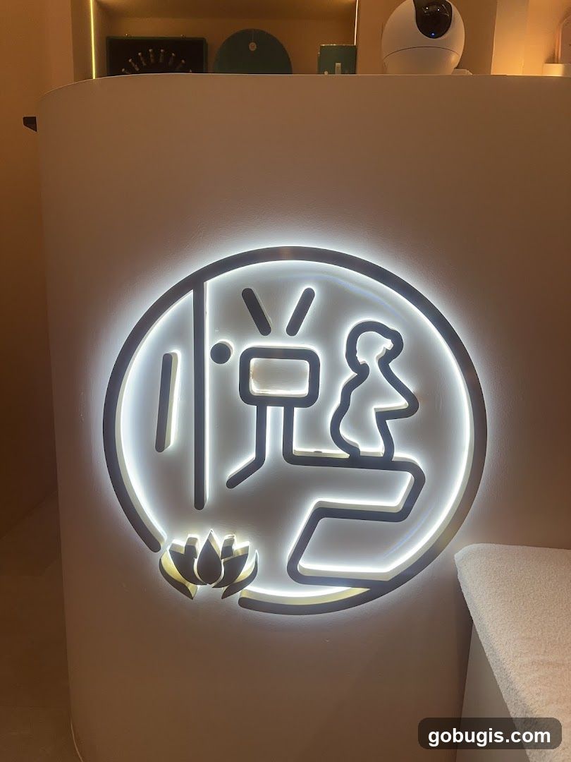 Illuminated Logo with Lotus Flower