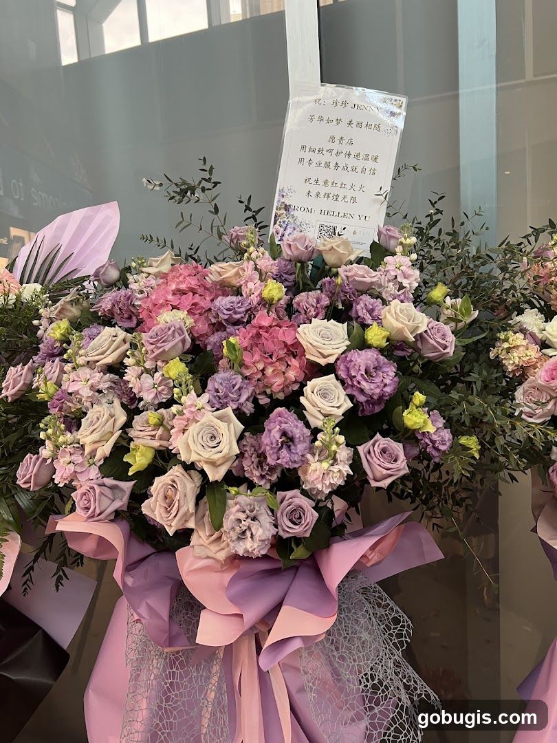 Flower Arrangement with Congratulatory Card