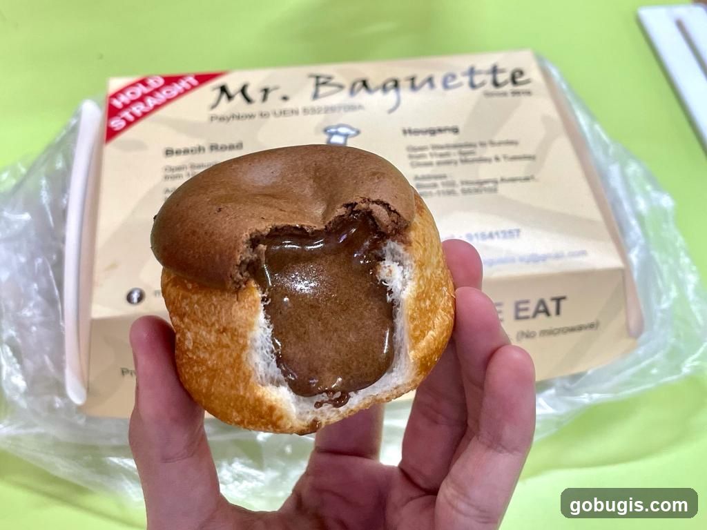 Chocolate filled bread