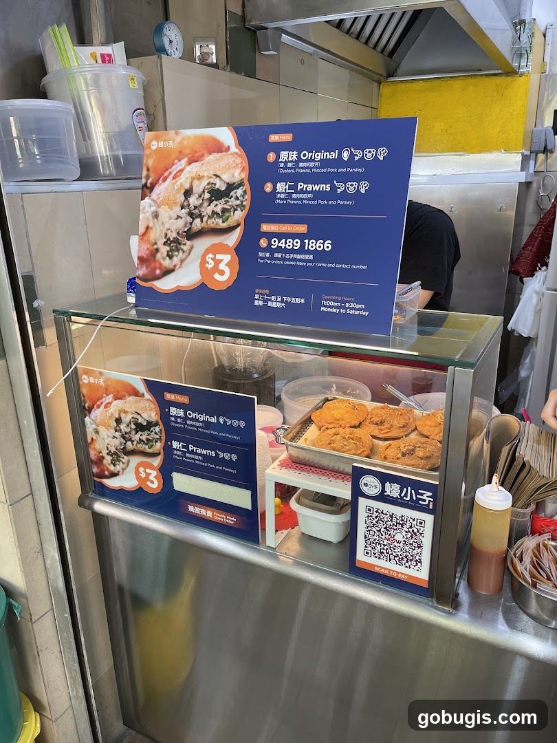 Food stall menu and offerings