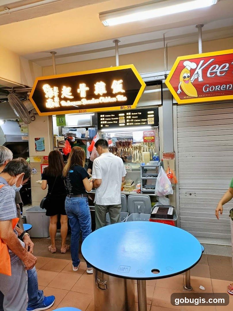 Food Stall with Customers