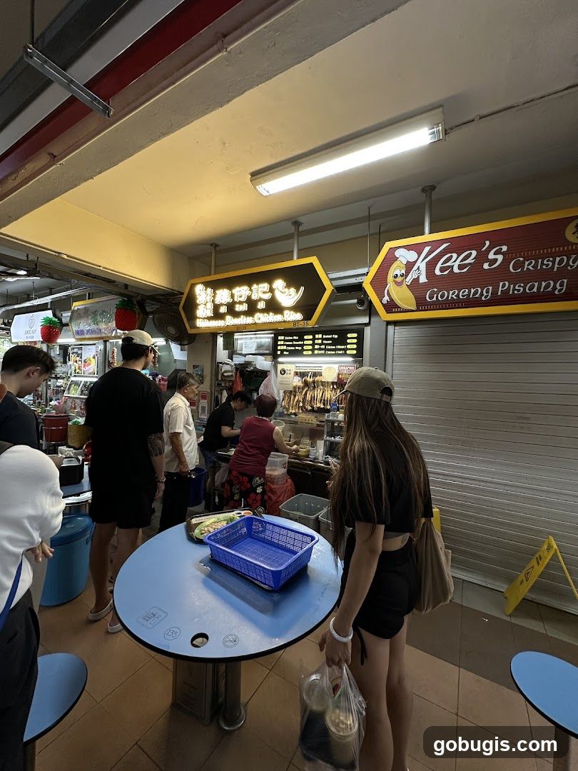 Food stalls in a market