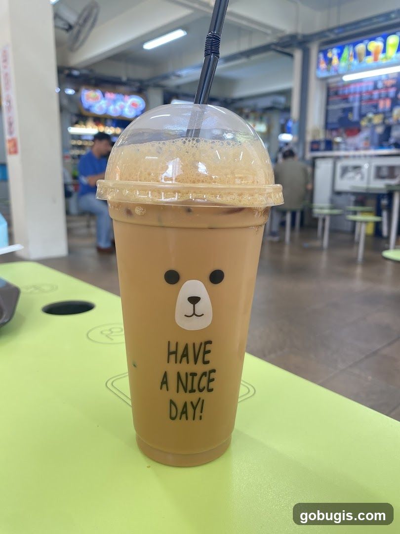 Iced Coffee with Bear Design