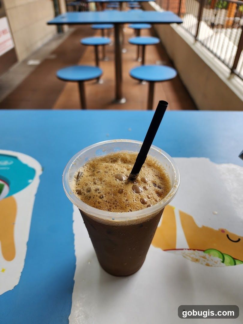 Iced Coffee at Outdoor Seating