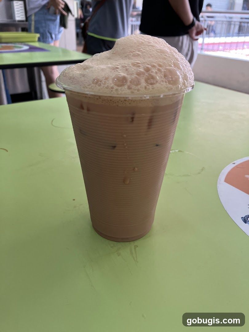Iced Milk Tea with Foam