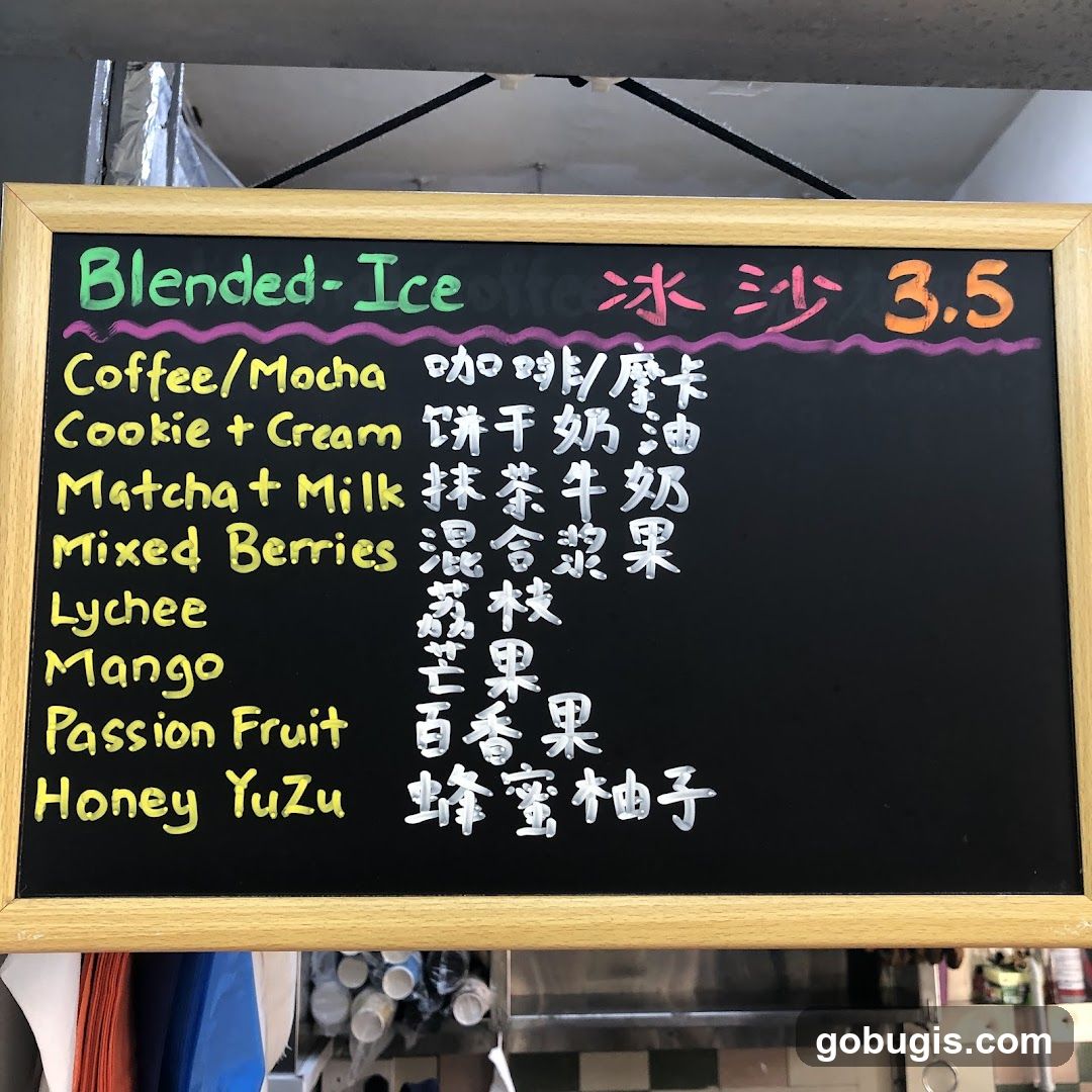 Blended-Ice Menu