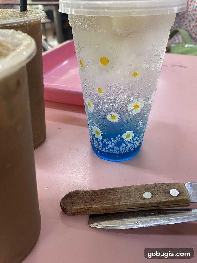 Drinks on a table