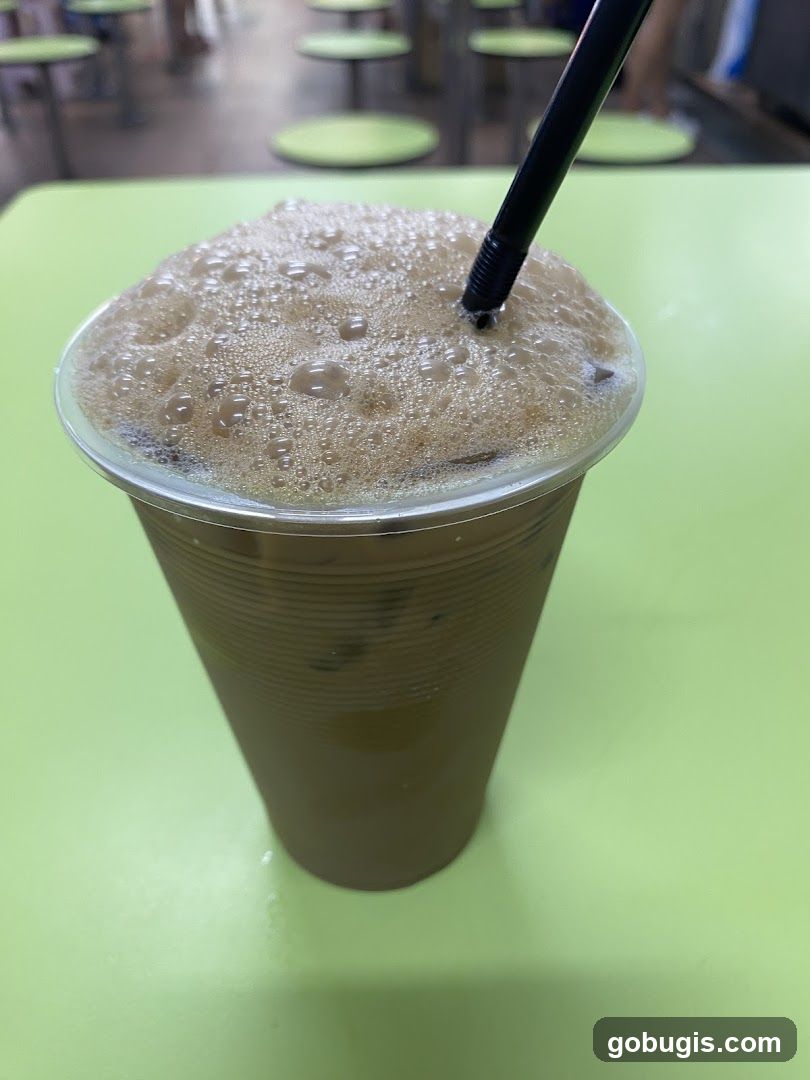 Iced Coffee with Foam