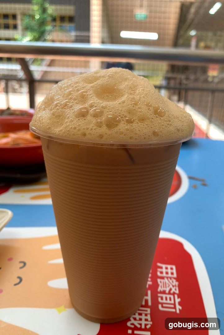 Iced Milk Tea with Foam