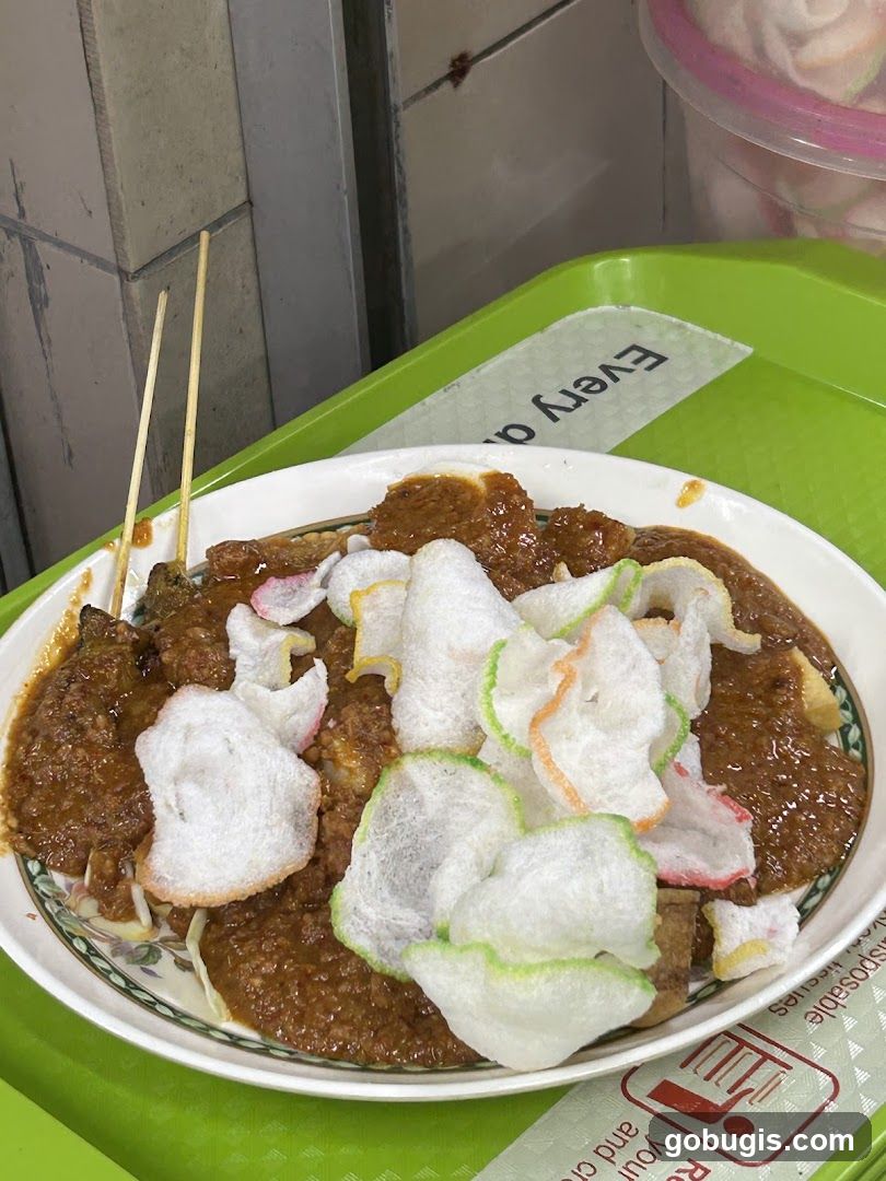 Satay with Peanut Sauce and Crackers