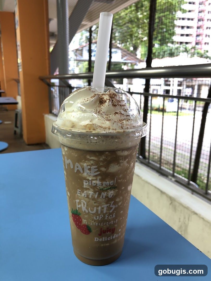 Iced Beverage with Whipped Cream