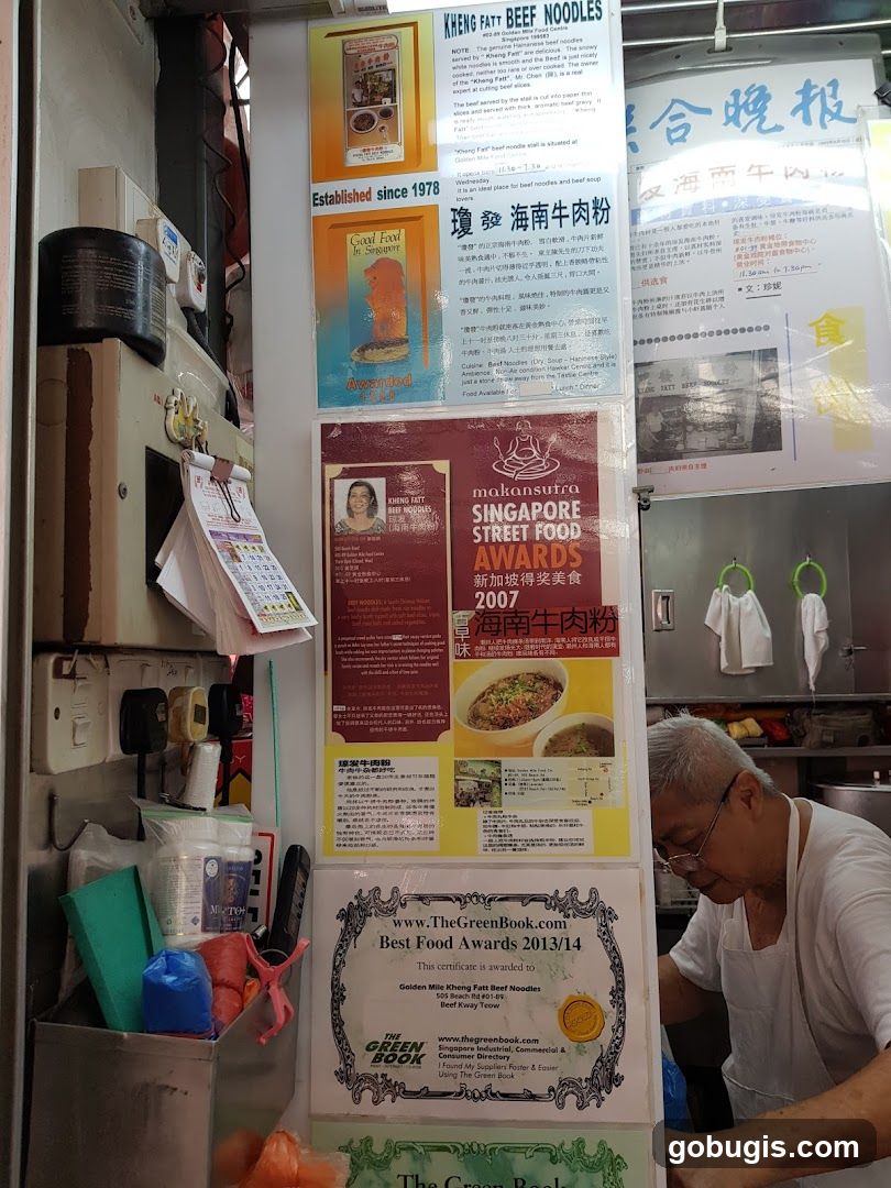 Kheng Fatt Beef Noodles Awards and Information