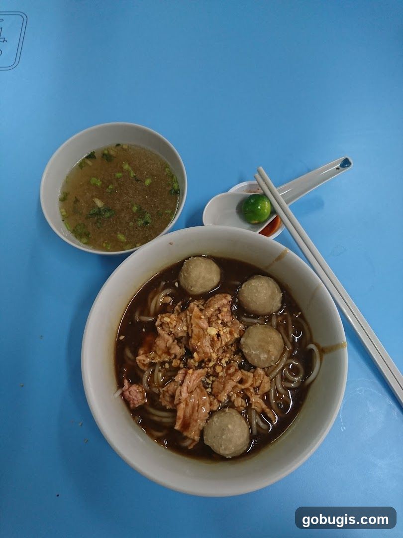 Noodle Soup with Meatballs
