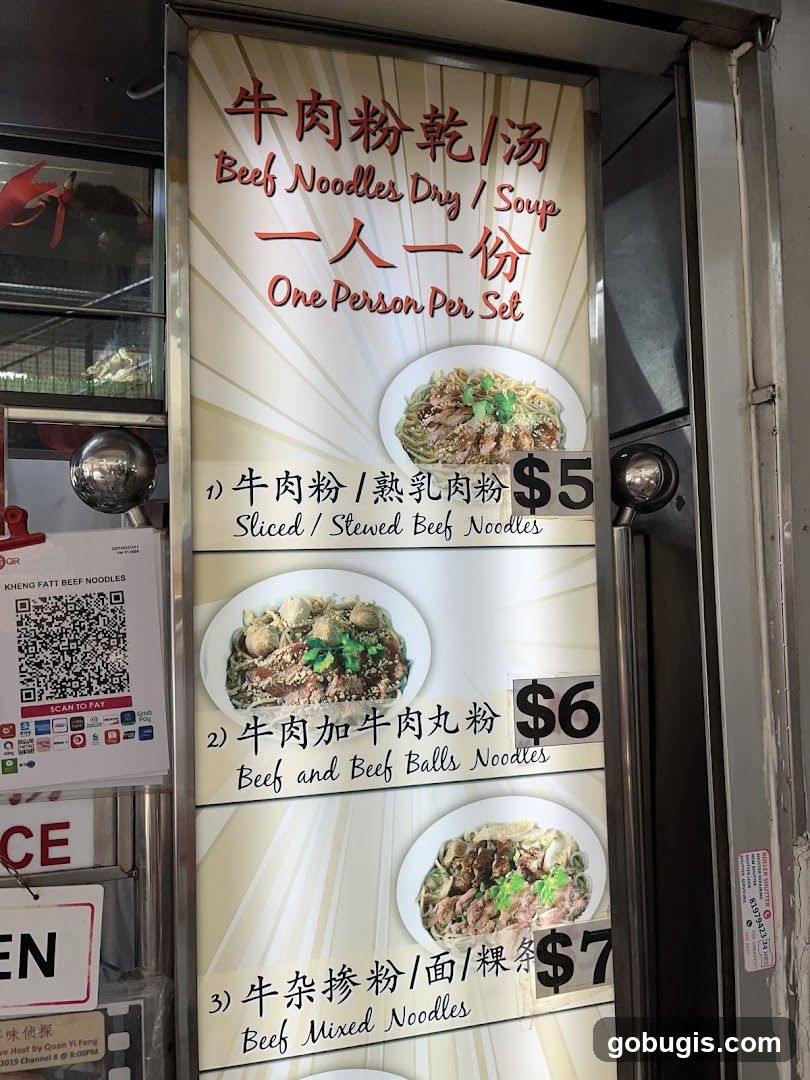 Kheng Fatt Beef Noodles Menu