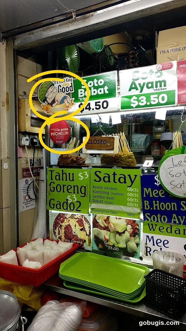 Food stall with menu