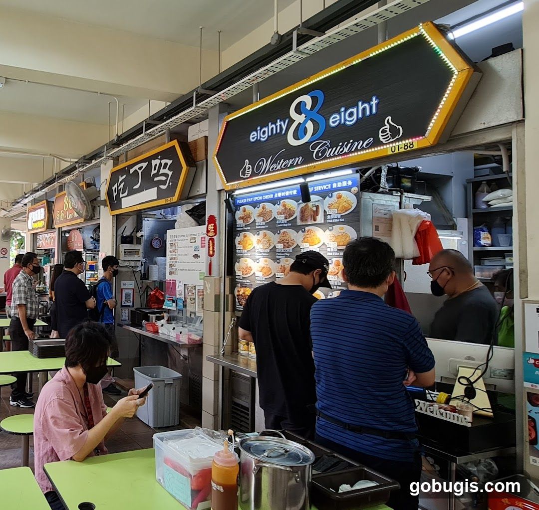 Food stall with menu