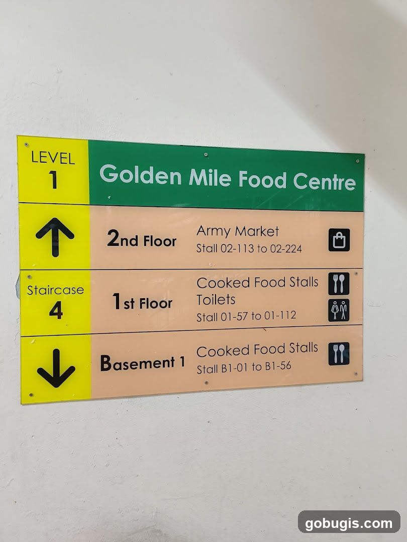 Golden Mile Food Centre Signage