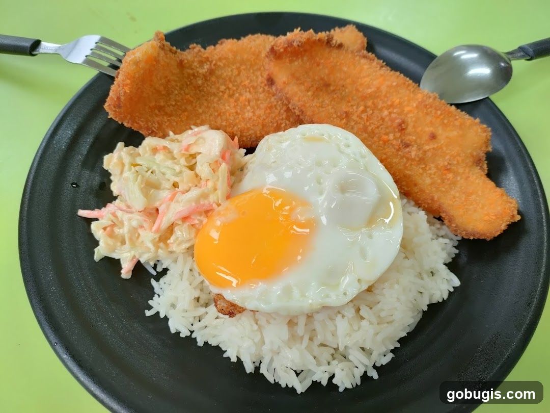 Fried Fish with Rice and Egg