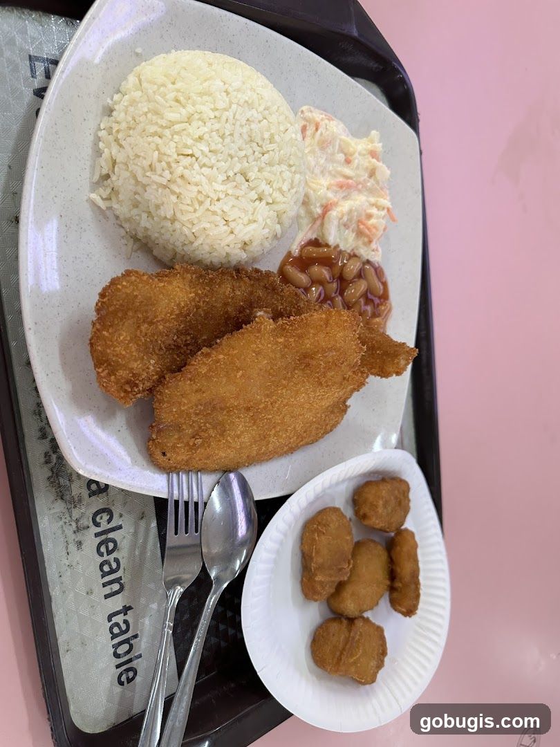 Fried Fish and Chicken Nuggets Meal