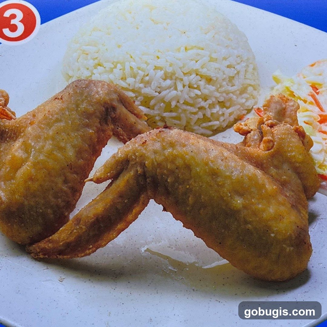 Fried Chicken Wings with Rice
