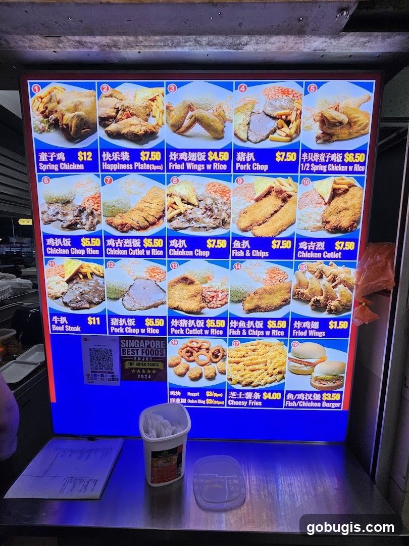Singapore Best Foods Menu