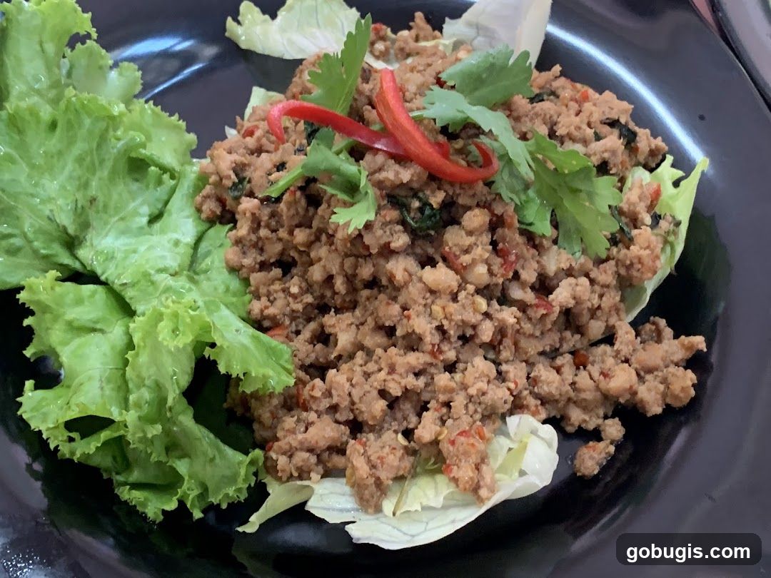 Minced Meat Dish with Lettuce