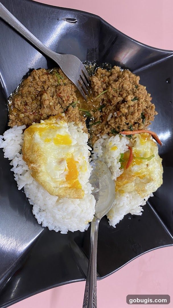 Minced Meat with Rice and Fried Egg