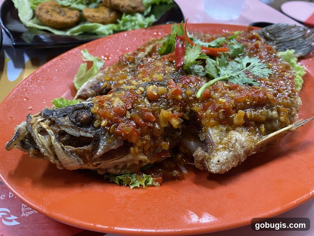 Whole Fried Fish with Chili Sauce