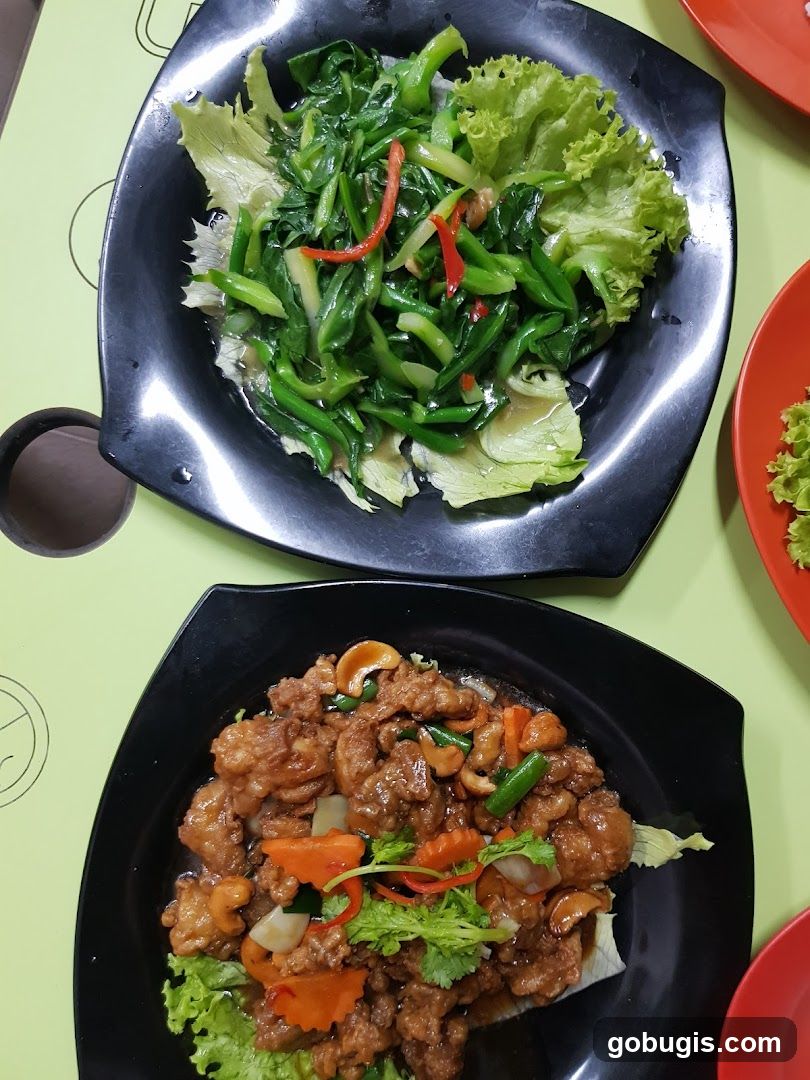 Two plates of food