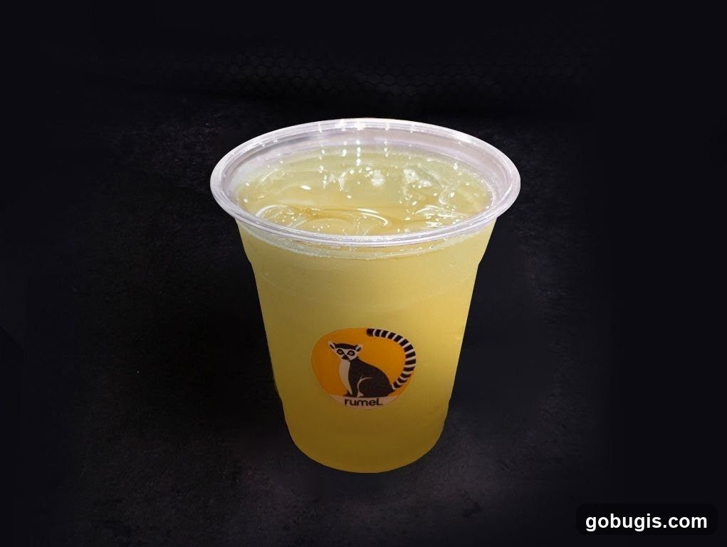 Iced Beverage with Lemur Logo