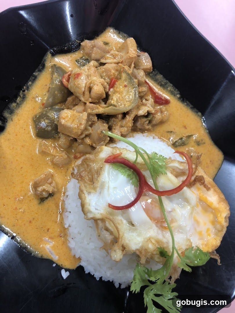 Curry with Rice and Fried Egg