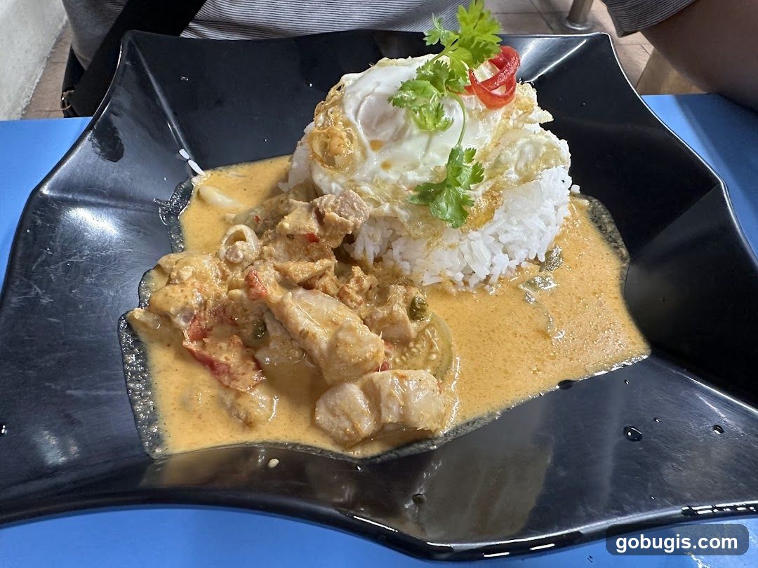 Curry with Rice and Fried Egg