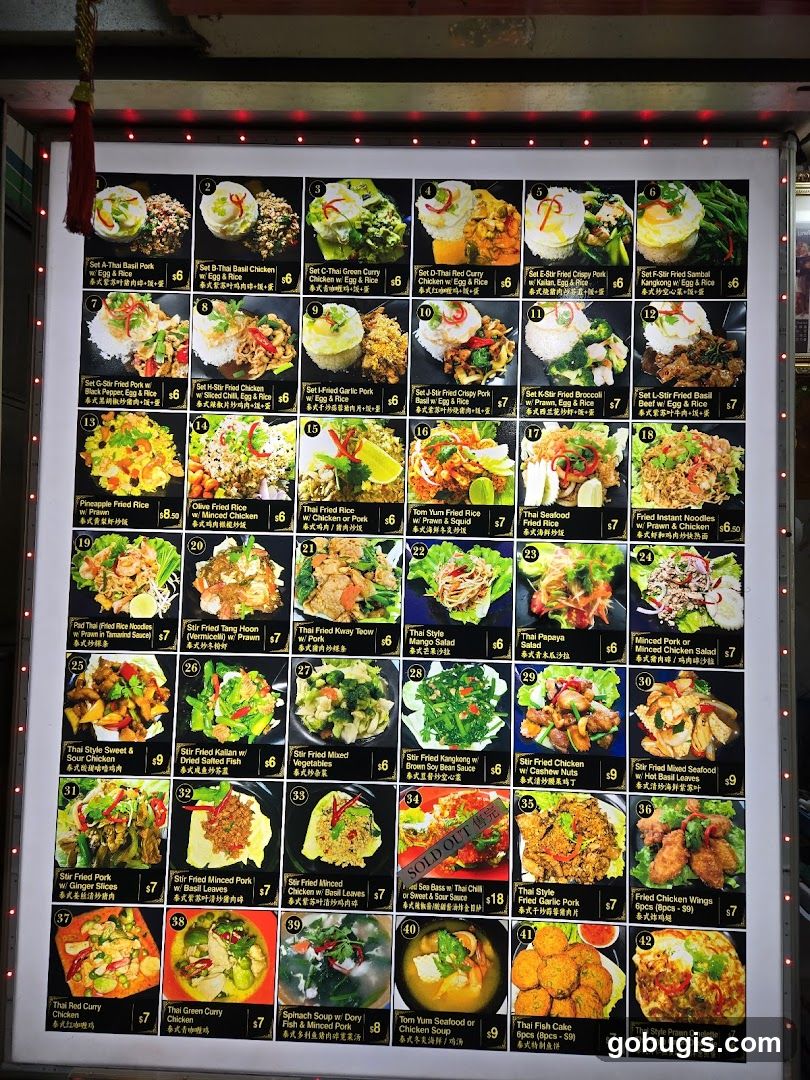 Thai Food Menu
