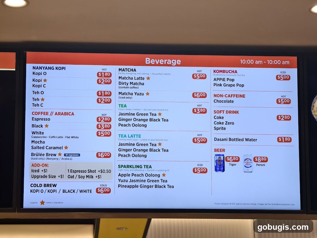 Beverage Menu