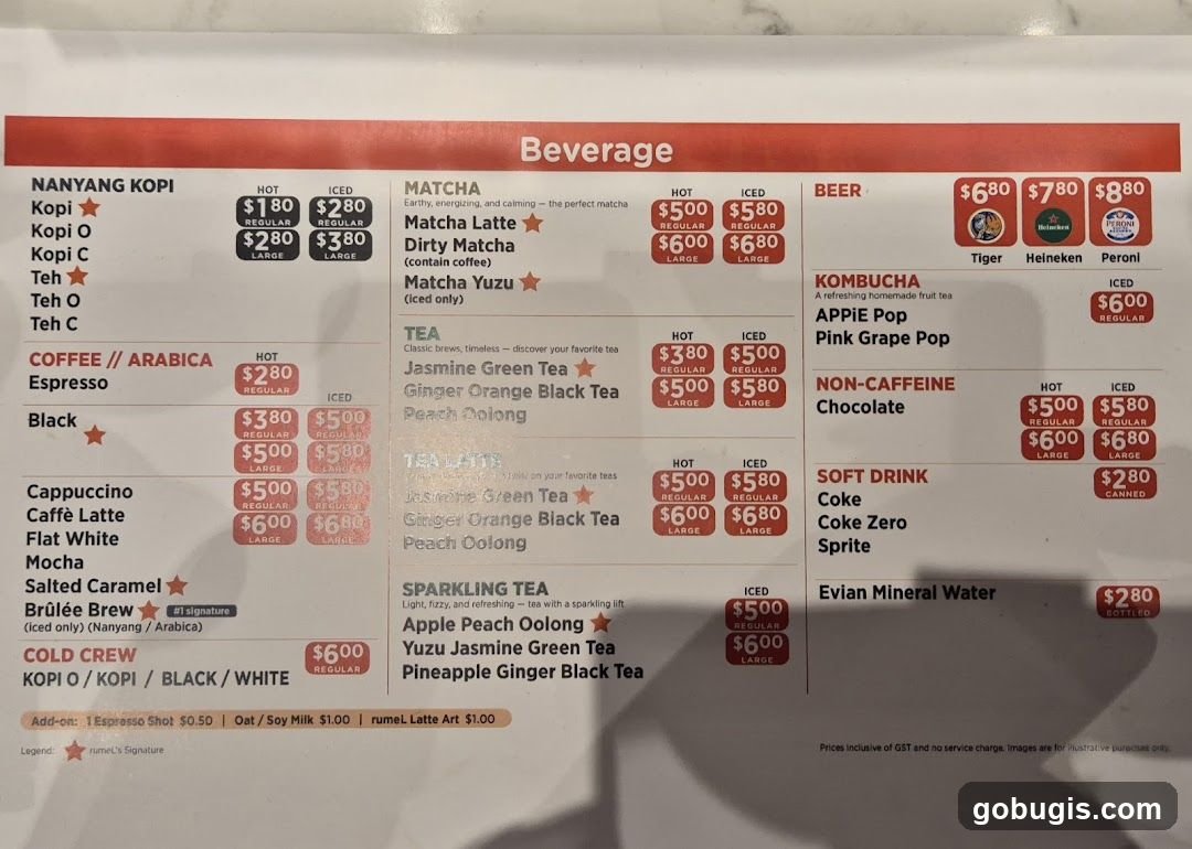 Beverage Menu