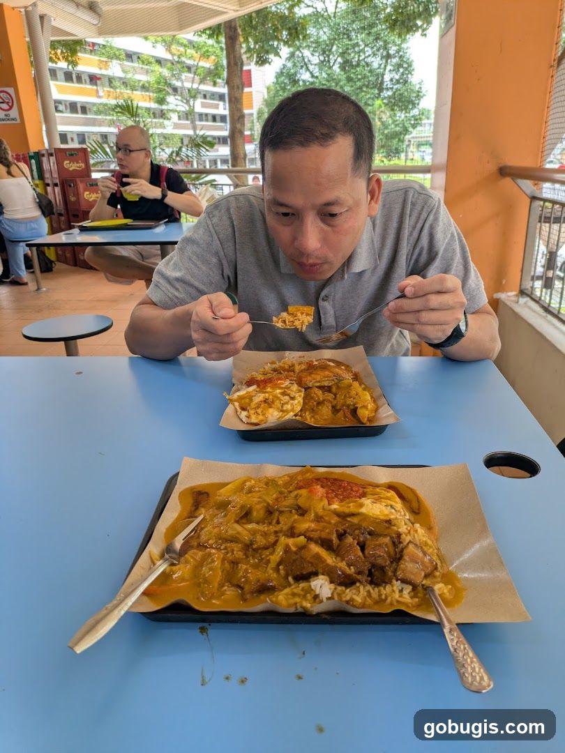 Man Eating Curry Rice