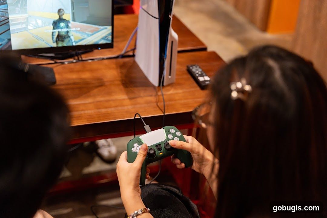 People playing video games