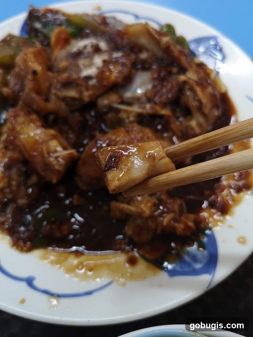 Stir-fried dish with chopsticks