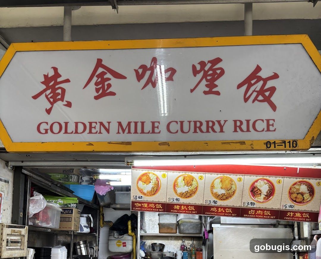 Golden Mile Curry Rice Menu
