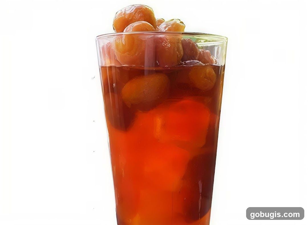 Plum Drink with Ice