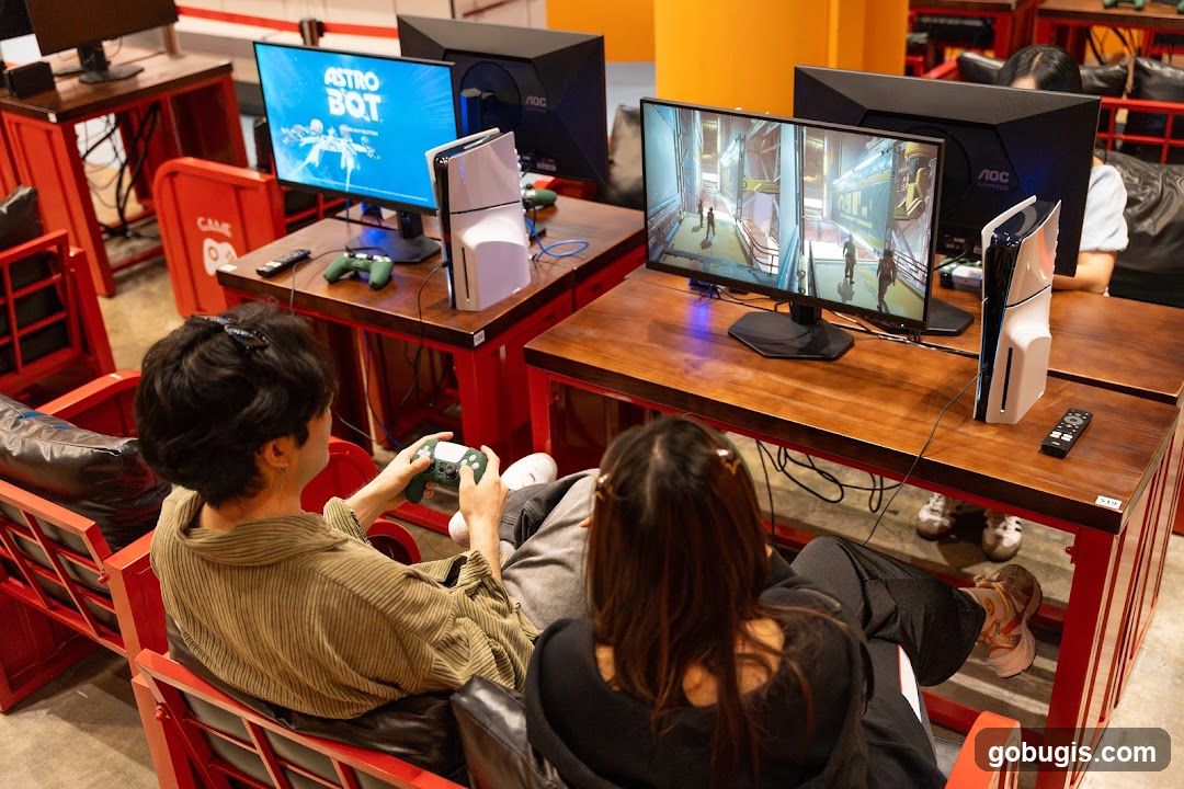 People playing video games