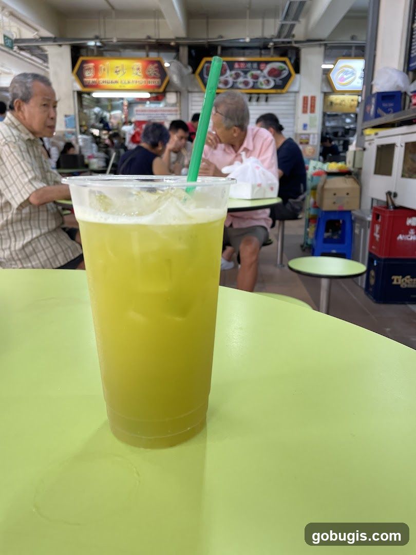 Sugarcane Juice at a Food Stall