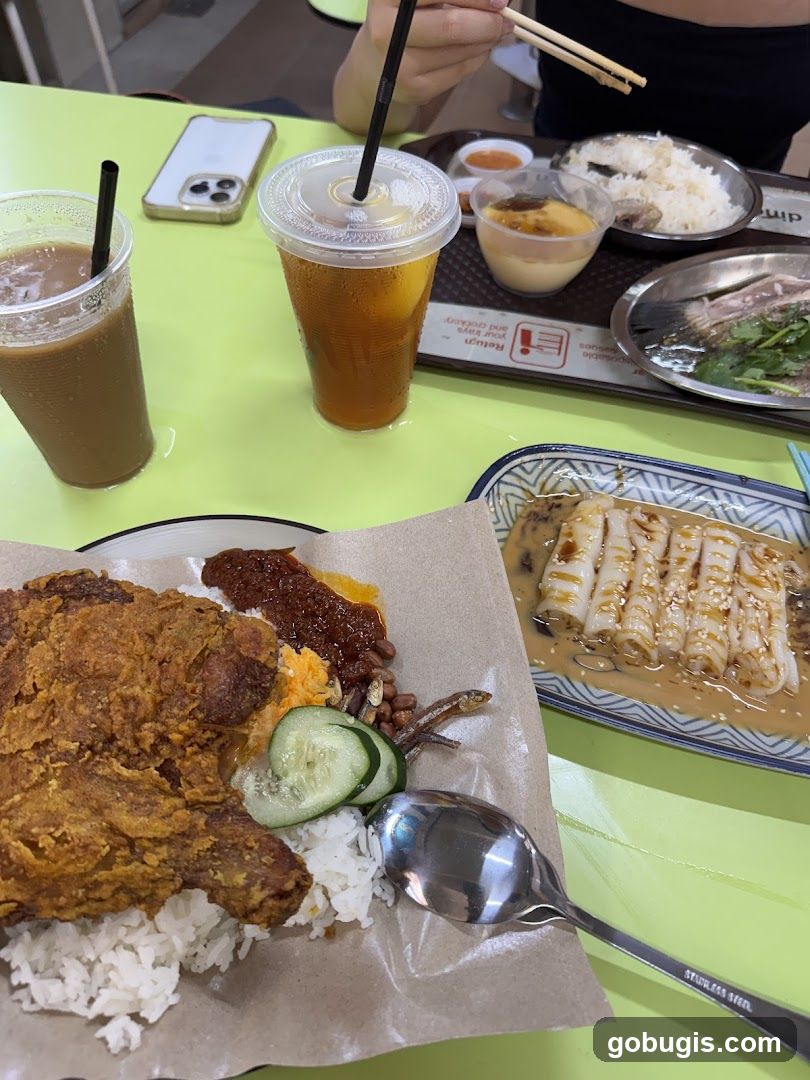 Nasi Lemak and Drinks