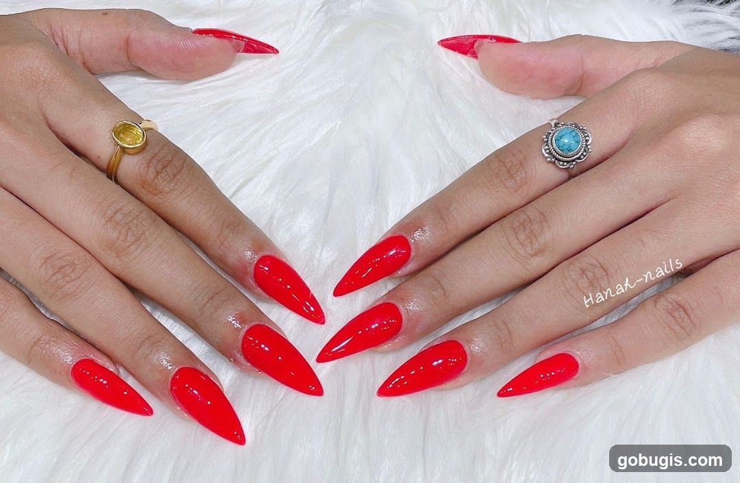 Red Stiletto Nails