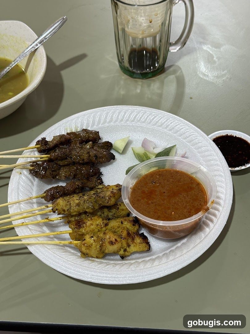 Chicken and Beef Satay with Peanut Sauce