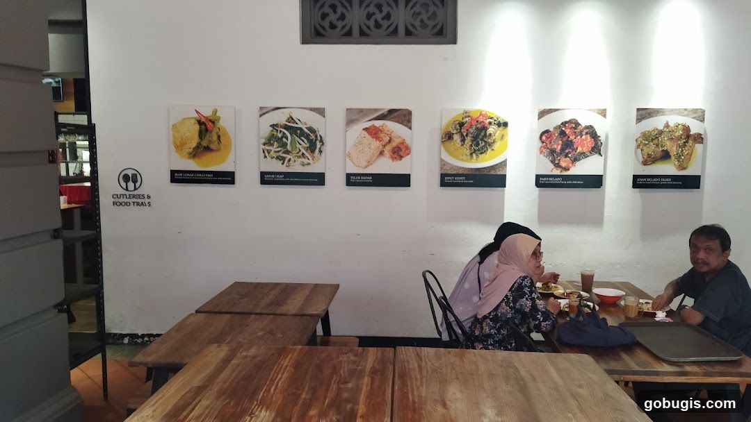 Restaurant Interior with Food Pictures