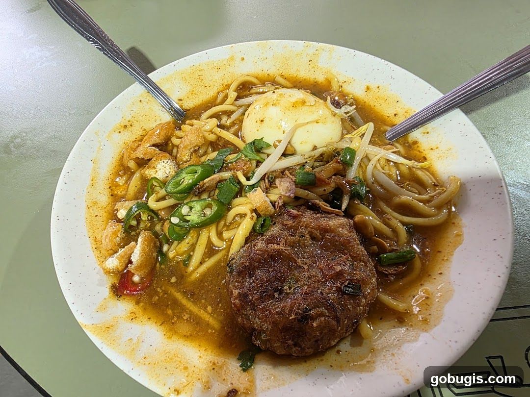 Noodle Dish with Fried Patty