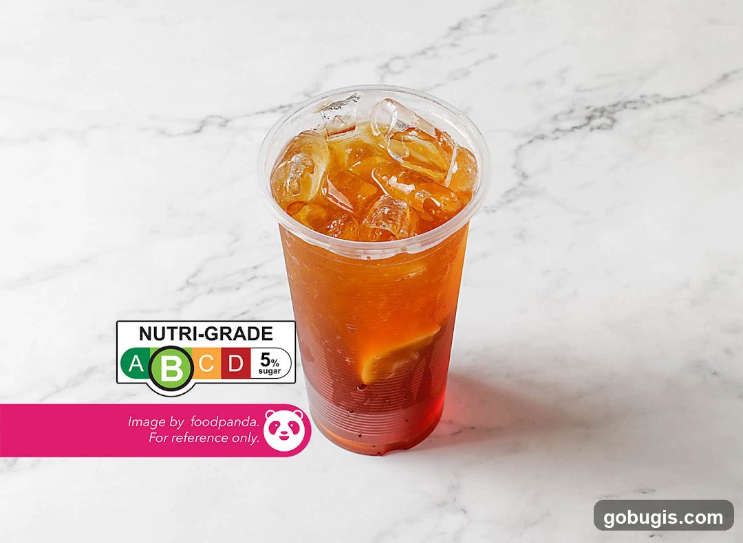 Iced Tea with Nutri-Grade Label