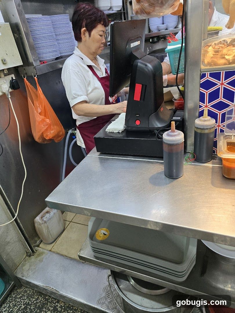 Food stall cashier